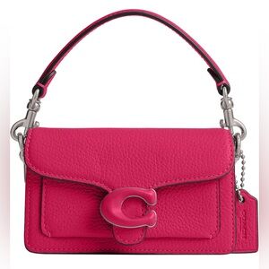 Coach Leather Tabby 12 Mini Bag in Dragonfruit
